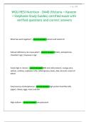 WGU HESI Nutrition &ndash; D440 Study Pack &lpar;Victoria&comma; Kareem & Stephanie Guides&rpar; &ndash; Certified Exam Review with Verified Questions and Correct Answers