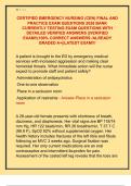 CERTIFIED EMERGENCY NURSING &lpar;CEN&rpar; FINAL AND  PRACTICE EXAM QUESTIONS 2026 BANK  CURRENTLY TESTING EXAM QUESTIONS WITH  DETAILED VERIFIED ANSWERS &vert;&vert;VERIFIED  EXAM&excl;&excl;&lpar;100&percnt; CORRECT ANSWERS &sol;ALREADY  GRADED A&plus;&vert;&vert;LATEST EXAM&excl;&excl;&excl; 