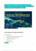 Health Informatics- An Interprofessional Approach &lpar;Hardy&comma; 3rd Edition&rpar; Complete Test Bank &lpar;All Chapters&rpar; Verified Answers & Rationales A&plus; Guide