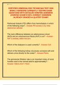 CERTIFIED HEMODIALYSIS TECHNICIAN TEST 2026  BANK 2 VERSIONS CURRENTLY TESTING EXAM  QUESTIONS WITH DETAILED VERIFIED ANSWERS  &vert;&vert;VERIFED EXAM&excl;&excl;&excl;&lpar;100&percnt; CORRECT ANSWERS  &sol;ALREADY GRADED A&plus;&vert;&vert;LATEST EXAM&excl;&excl; 