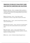 PRINCIPLES OF BIOLOGY EXAM STUDY GUIDE 2026 PRACTICE QUESTIONS AND SOLUTIONS
