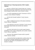 MCB 150 Exam 1 Mastering Questions With Complete Solutions