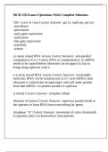 MCB 150 Exam 4 Questions With Complete Solutions