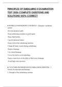 PRINCIPLES OF EMBALMING II EXAMINATION TEST 2026 COMPLETE QUESTIONS AND SOLUTIONS 100&percnt; CORRECT