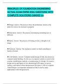 PRINCIPLES OF FOUNDATION ENGINEERING ACTUAL EXAM PAPER 2026 QUESTIONS WITH COMPLETE SOLUTIONS GRADED A&plus;