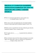 PRINCIPLES OF FOUNDATION ENGINEERING CERTIFICATION EXAMINATION TEST 2026 FULL QUESTIONS AND CORRECT ANSWERS GRADED A&plus;