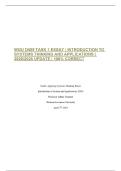 WGU D459 TASK 1 ESSAY | INTRODUCTION TO SYSTEMS THINKING AND APPLICATIONS | 2025/2026 UPDATE | 100% CORRECT