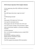 MCB 150 unit 4 Questions With Complete Solutions