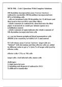 MCB 150L - Unit 1 Questions With Complete Solutions