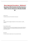 Basic Appraisal Procedures &ndash; McKissock Questions With Detailed Verified Answers &lpar;100&percnt; Correct Answers&rpar; &sol;Already Graded A&plus;
