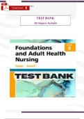 Test Bank: Foundations and Adult Health Nursing (9th Edition) – Cooper | Complete Chapters Included