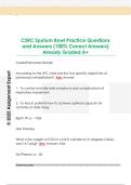 CSRC Sputum Bowl Practice Questions  and Answers &lpar;100&percnt; Correct Answers&rpar;  Already Graded A&plus;