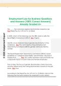Employment Law for Business Questions  and Answers &lpar;100&percnt; Correct Answers&rpar;  Already Graded A&plus; 
