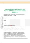 Gerontology HESI test Questions and  Answers (100% Correct Answers) Already  Graded A+