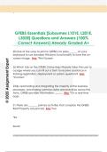 GFEBS Essentials [Subsumes L101E, L201E,  L303E] Questions and Answers (100%  Correct Answers) Already Graded A+ 