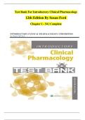 Test bank Introductory Clinical Pharmacology 12th Edition Susan M. Ford (ISBN 9781975163730) 2026