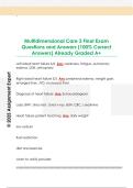 Multidimensional Care 3 Final Exam  Questions and Answers &lpar;100&percnt; Correct  Answers&rpar; Already Graded A&plus;