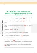 NCC EFM Cert. Exam Questions and  Answers (100% Correct Answers) Already  Graded A+