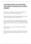 PRO BOARD HAZMAT TECH EXAM SCRIPT 2026 COMPLETE QUESTIONS AND CORRECT ANSWERS