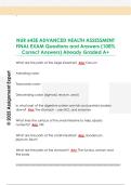 NUR 643E ADVANCED HEALTH ASSESSMENT  FINAL EXAM Questions and Answers &lpar;100&percnt;  Correct Answers&rpar; Already Graded A&plus; 