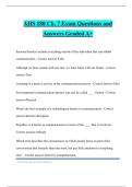 AHS 180 Ch&period; 7 Exam Questions and Answers Graded A&plus;