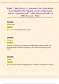 D 664 / D664 Objective Assessment Exam Study Guide Learners and Learning Science | Questions and Verified Answers | Solved