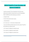 AHS147&colon;QuizFive Exam Questions and Answers Graded A&plus;