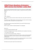 CSSLP Exam Questions & Answers 2026 &vert; 100&percnt; Correct Practice Test Guide