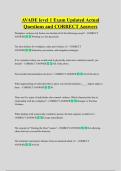 AVADE level 1 Exam Updated Actual  Questions and CORRECT Answers