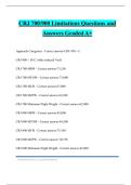 CRJ 700&sol;900 Limitations Questions and Answers Graded A&plus;