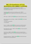 BEC CPA Exam Review ACTUAL  QUESTIONS AND CORRECT ANSWERS