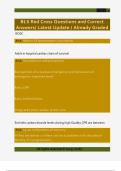 BLS Red Cross Questions and Correct  Answers&sol; Latest Update &sol; Already Graded