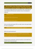 ACLS Red cross Questions and Correct  Answers&sol; Latest Update &sol; Already Graded