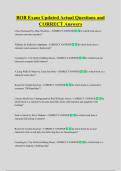 BOB Exam Updated Actual Questions and  CORRECT Answers