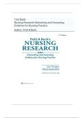 Test Bank- Polit & Beck's Nursing Research Generating and Assessing Evidence for Nursing Practice 12Th Edition &lpar; CHERYL TATANO BECK&comma; 2025&rpar;All Chapters &vert; Newest Edition