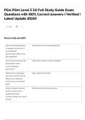 PGA PGM Level 3 3&period;0 Full Study Guide Exam Questions with 100&percnt; Correct Answers &vert; Verified &vert; Latest Update 2025&excl;&excl;