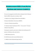 Reimbursement RHIA Exam Review Questions and Answers Graded A&plus;