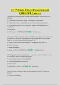 CCTN Exam Updated Questions and  CORRECT Answers