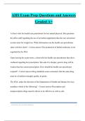 AHS Exam Prep Questions and Answers Graded A&plus;