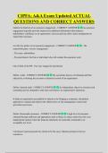 CIPFA&colon; A&A Exam Updated ACTUAL  QUESTIONS AND CORRECT ANSWERS