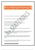 PHARM 151 TOPHAT EXAM 2025&sol;2026 QUESTIONS AND ANSWERS 100&percnt; PASS