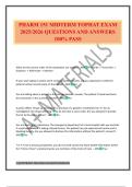 PHARM 151 MIDTERM TOPHAT EXAM 2025&sol;2026 QUESTIONS AND ANSWERS 100&percnt; PASS