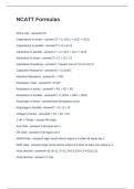 NCATT Formulas Questions with Correct Answers