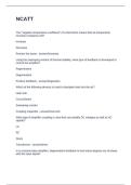 NCATT QUESTIONS AND ANSWERS FULLY SOLVED