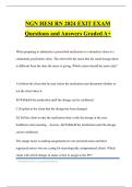 NGN HESI RN 2024 EXIT EXAM Questions and Answers Graded A&plus;