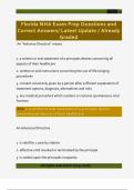 Florida NHA Exam Prep Questions and  Correct Answers&sol; Latest Update &sol; Already  Graded