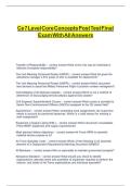 CE 7 LEVEL CORE CONCEPTS POST TEST FINAL EXAM WITH ALL ANSWERS
