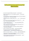 CE 5 LEVEL CORE CONCEPTS COURSE TEST WITH ANSWERS