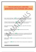 PSYCH 240 EXAM 1 2025&sol;2026 QUESTIONS AND ANSWERS 100&percnt; PASS