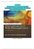 Test Bank for An Introduction to Derivatives and Risk Management 10th Edition Chance & Brooks